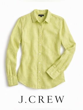 J. Crew Perfect Fit Casual Button Down Shirt Size 12 Green